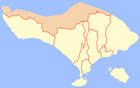 Buleleng Regency Bali Map