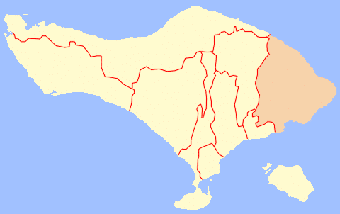 Karangasem Bali Map