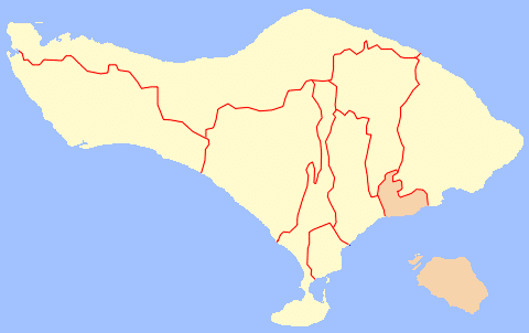 Klungkung Bali Map